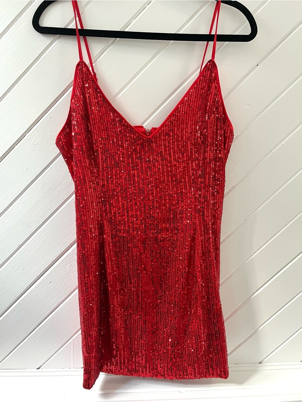 Fashion Nova Red Sequin Mini Dress